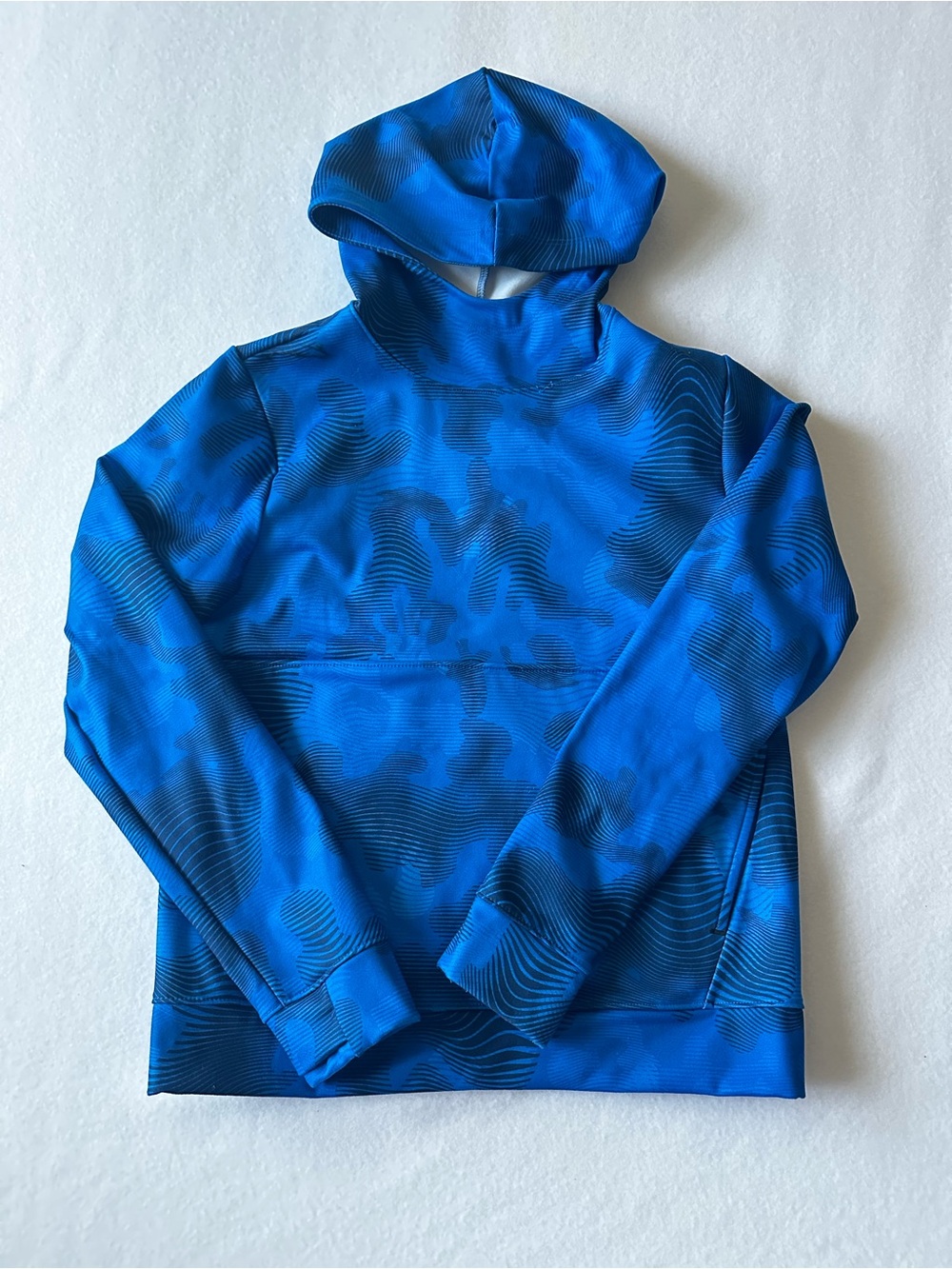 Tek Gear Boys Hoodie Youth Medium 10/12 Blue Black Pullover Sweatshirt